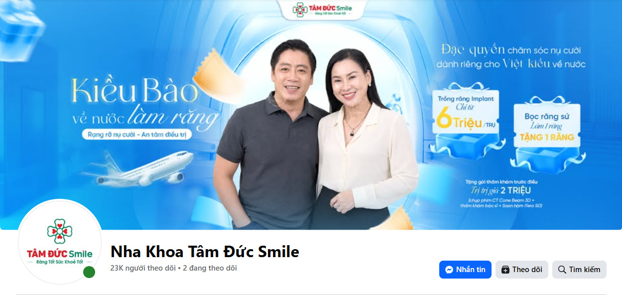 Fanpage Nha khoa Tâm Đức Smile