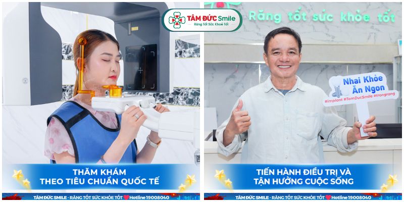 Nha khoa Tâm Đức Smile thực hiện quy trình bọc răng sứ với 10 bước chuẩn y khoa
