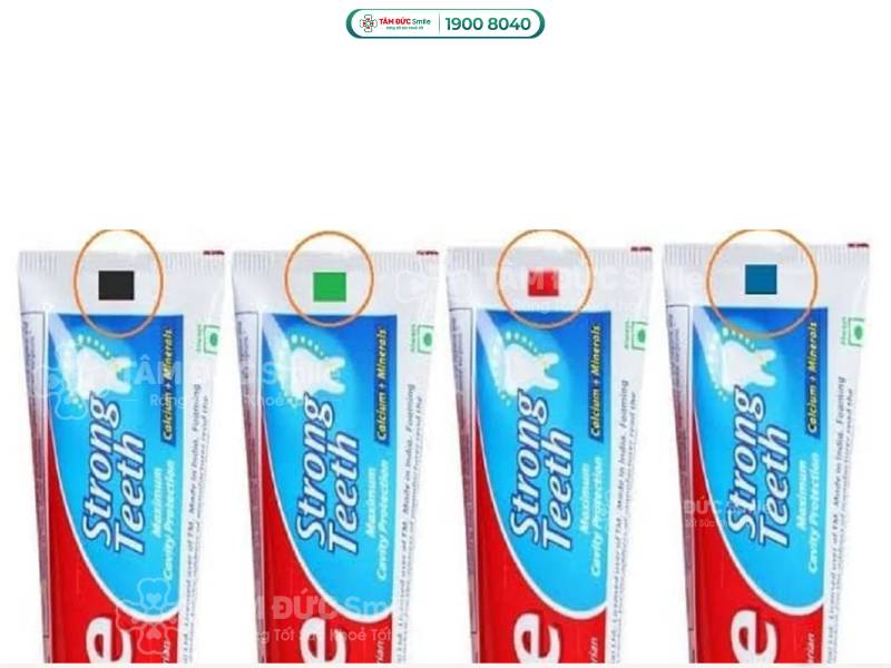 Các màu vạch trên kem đánh răng