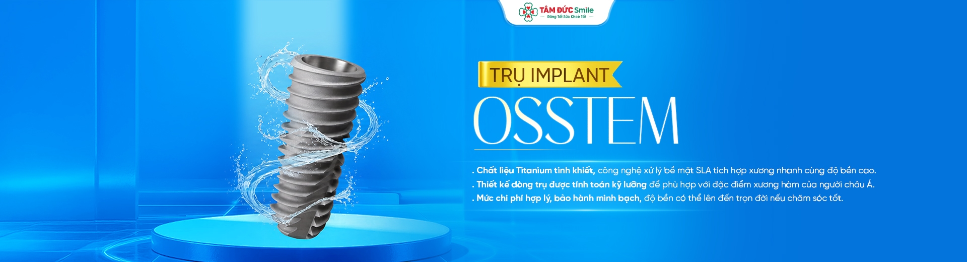 Trụ Implant Osstem Hàn Quốc – Giải pháp trồng răng với chi phí hợp lý