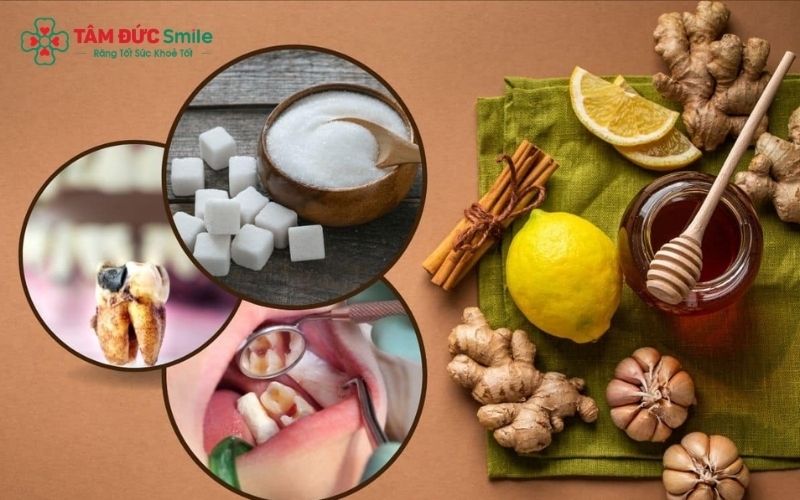 Các nguyên liệu như tỏi, gừng, lá bạc hà hay nước muối có khả năng sát khuẩn và giảm đau tạm thời, giúp bạn dễ chịu hơn khi chưa kịp đến nha khoa.