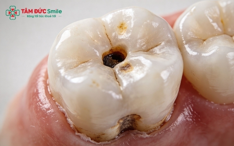 Khi sâu răng phá hủy lớp men và chạm đến ngà răng, các kích thích nhiệt độ sẽ truyền trực tiếp đến dây thần kinh gây ra cảm giác ê buốt.
